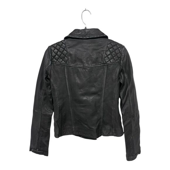 NWT ALL SAINTS | Black Cargo Distressed Leather Biker Jacket XS 2 - Picture 3 of 9